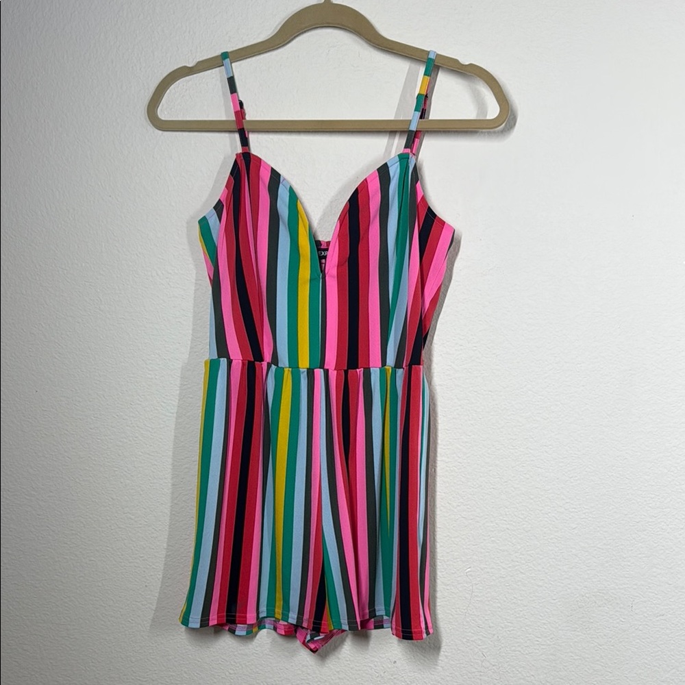 Express Colorful Striped Jumpsuit